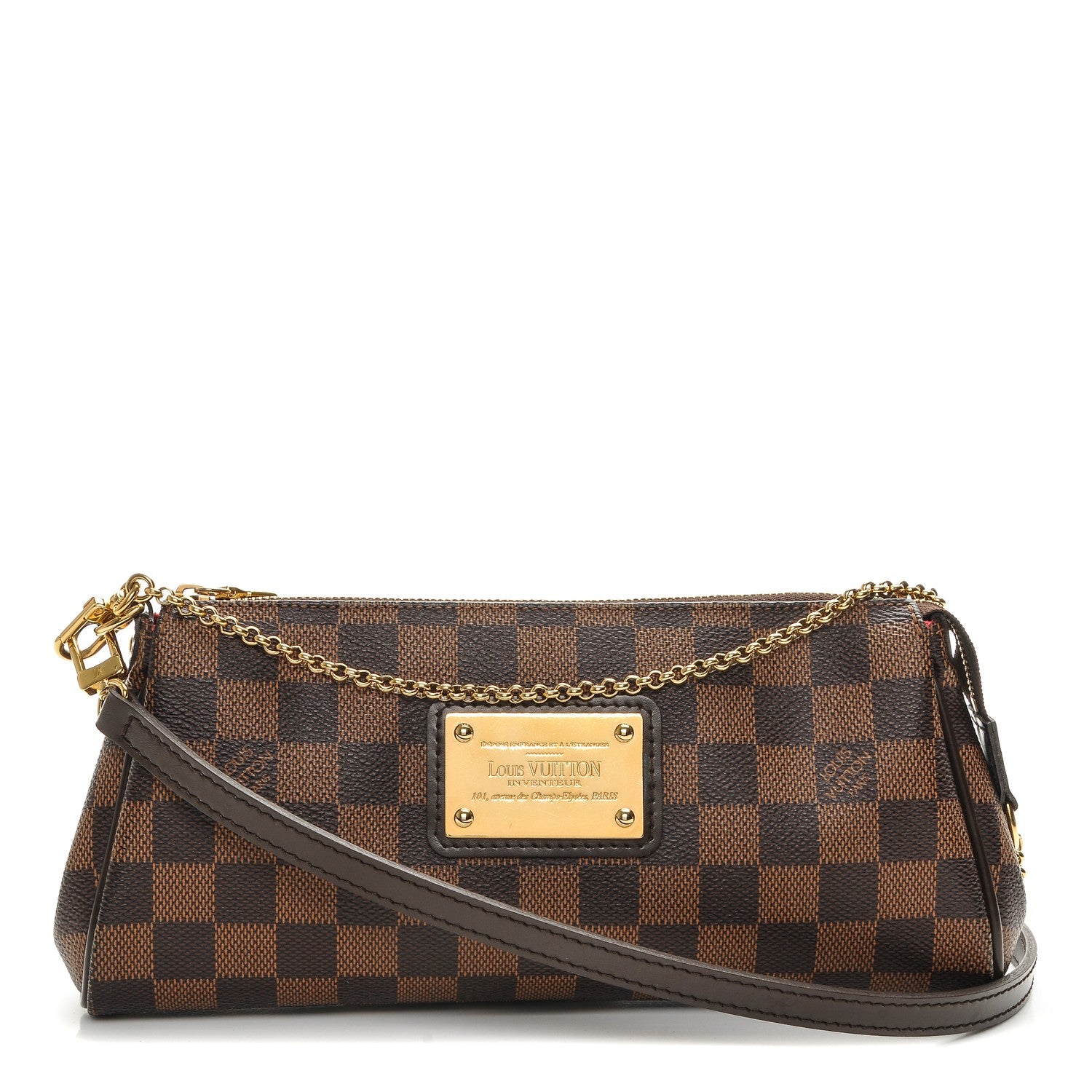 Louis Vuitton Damier Ebene Eva Clutch 1 of 8