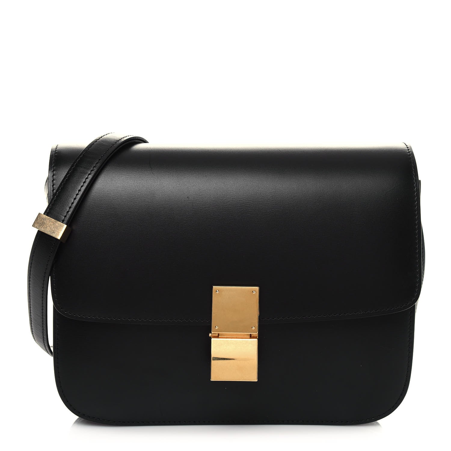 Celine Box Calfskin Medium Classic Box Flap Bag Black 1 of 14