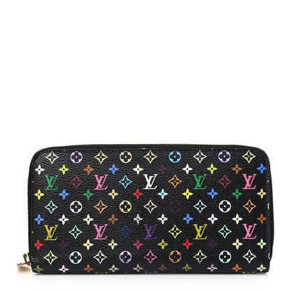 Louis Vuitton Monogram Multicolor Zippy Wallet Black Grenade 1 of 6