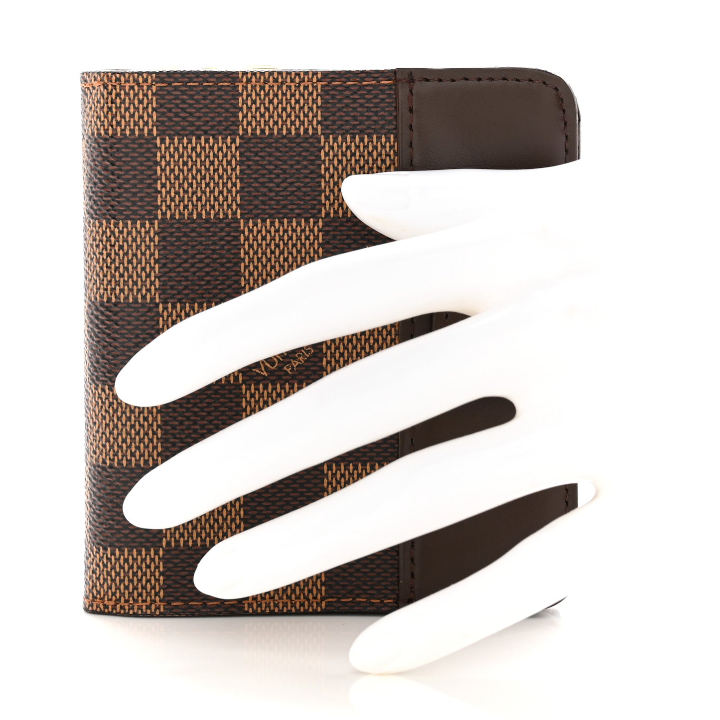 Damier Ebene Zippe Zipped Compact Wallet