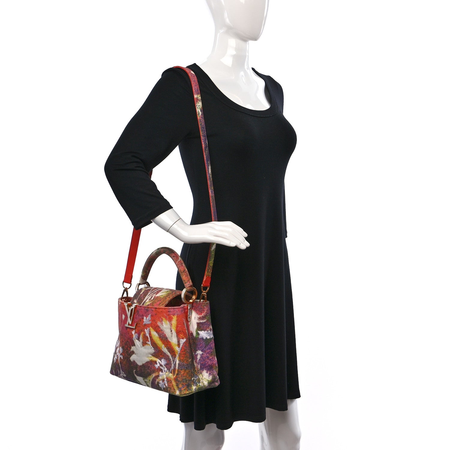 Louis Vuitton X SAM FELLS Canvas Embroidered ArtyCapucines PM Multicolor 2 of 9