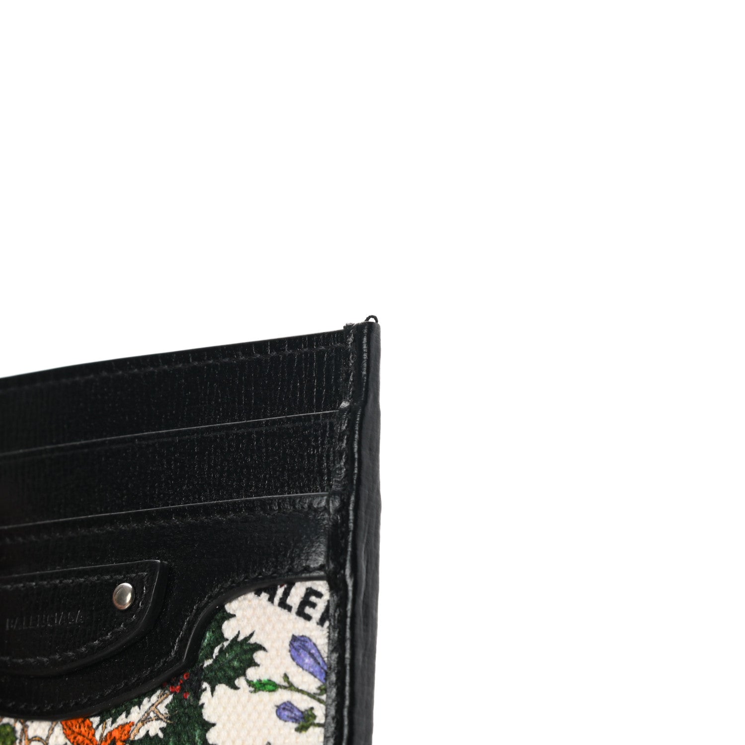 Balenciaga X GUCCI Canvas Azalea Calfskin Flora Logo Print Neo Classic Card Holder White Multicolor Black 7 of 7