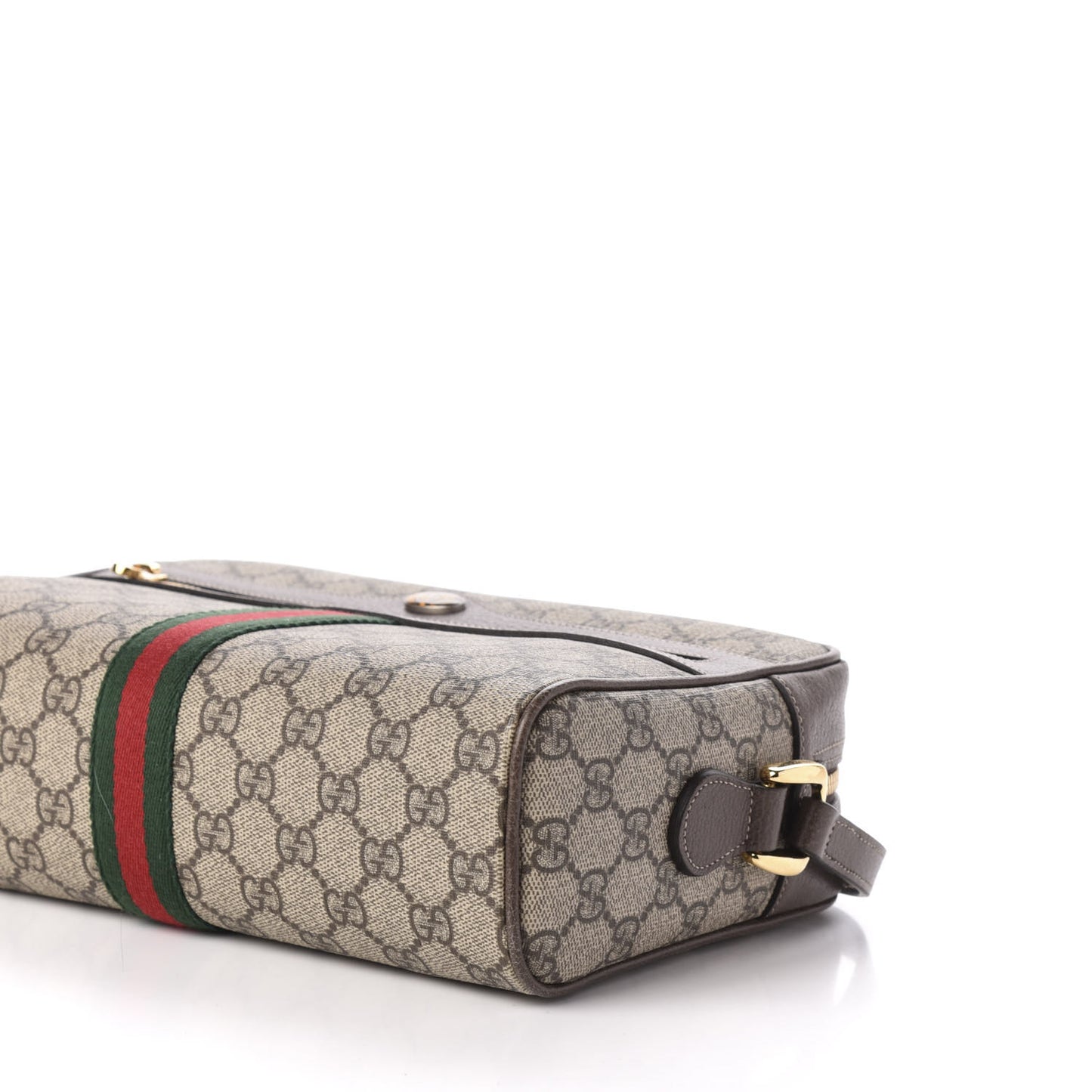 GG Supreme Monogram Web Small Ophidia Shoulder Bag Brown