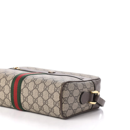 Gucci GG Supreme Monogram Web Small Ophidia Shoulder Bag Brown 10 of 11