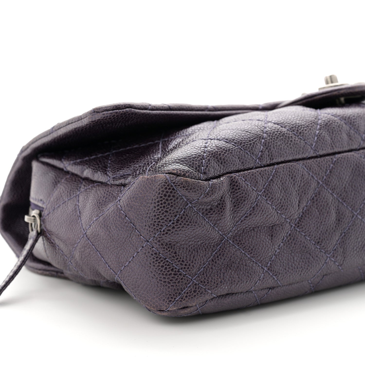 Chanel Iridescent Caviar Quilted Large Chic Flap Dark Purple 9 of 10