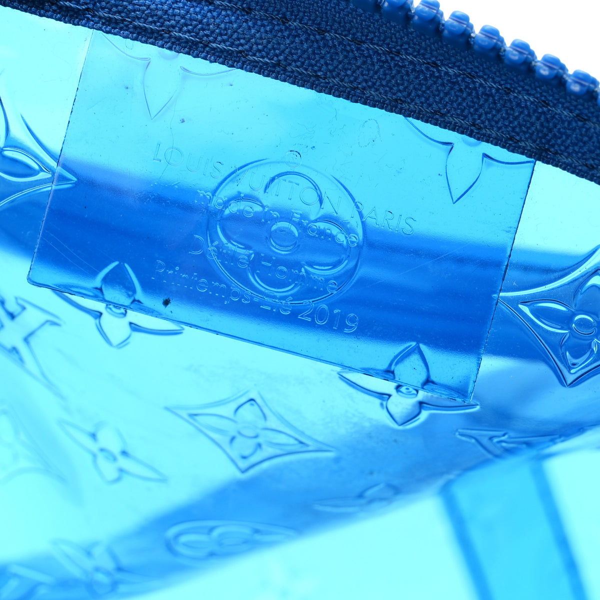 PVC Monogram Keepall Bandouliere 50 Blue