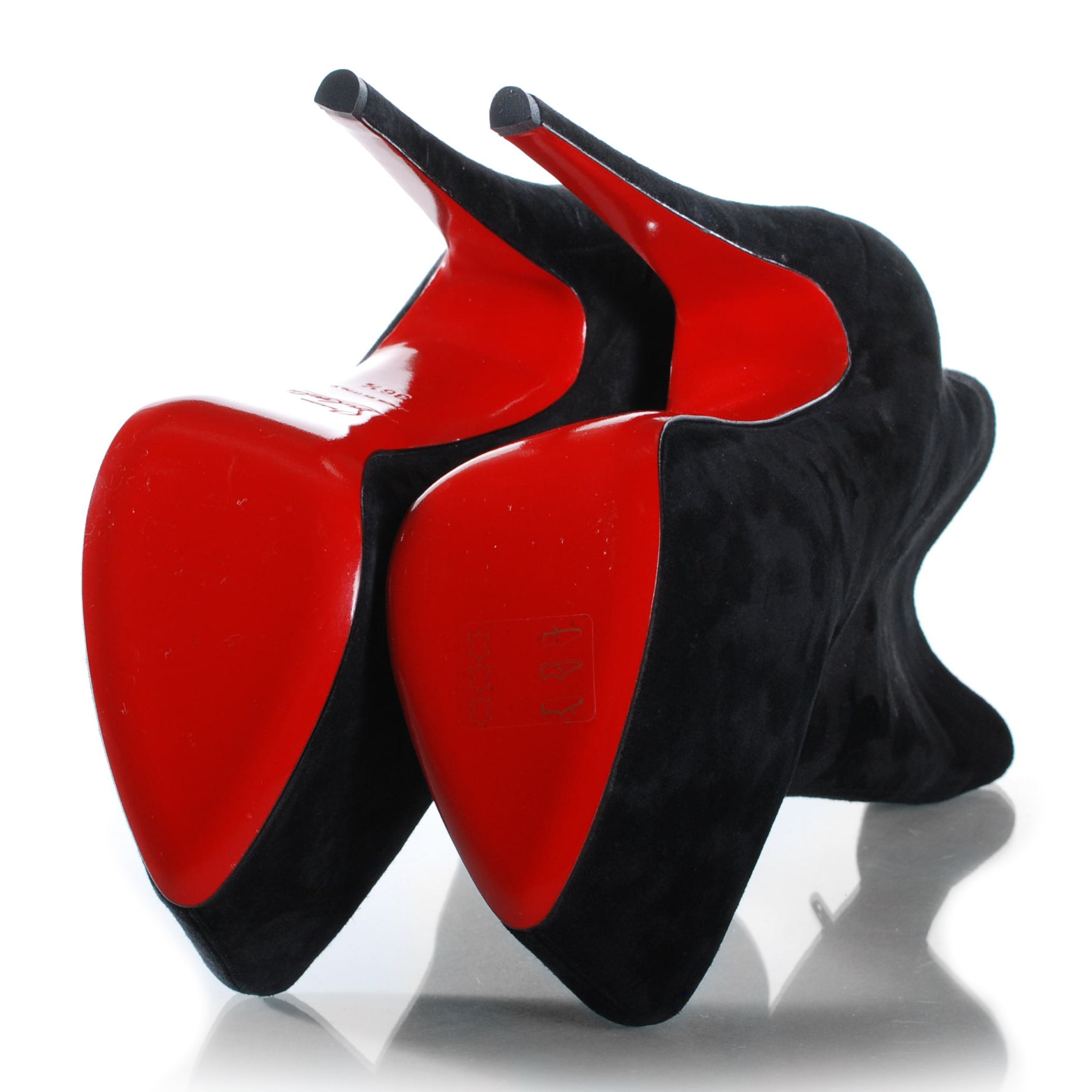 Christian Louboutin Suede Daf Booty 160 Ankle Boots 36.5 Black 6 of 13