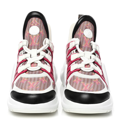 Louis Vuitton Calfskin Nylon LV Pop Archlight Sneaker 37.5 Rose 2 of 8