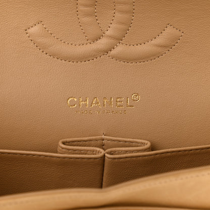 Chanel Lambskin Quilted Medium Double Flap Beige 6 of 17
