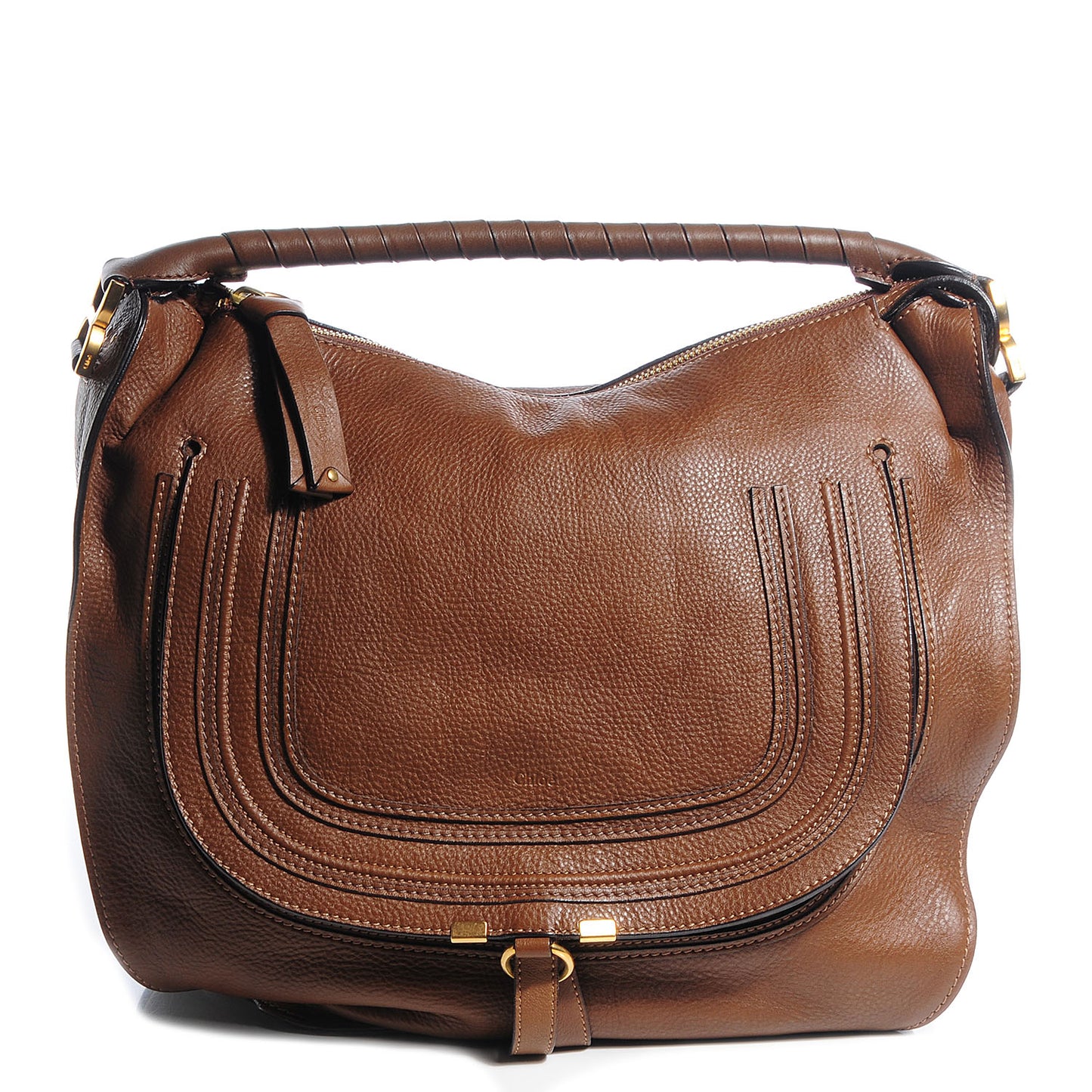 Calfskin Medium Marcie Hobo Brown Seed