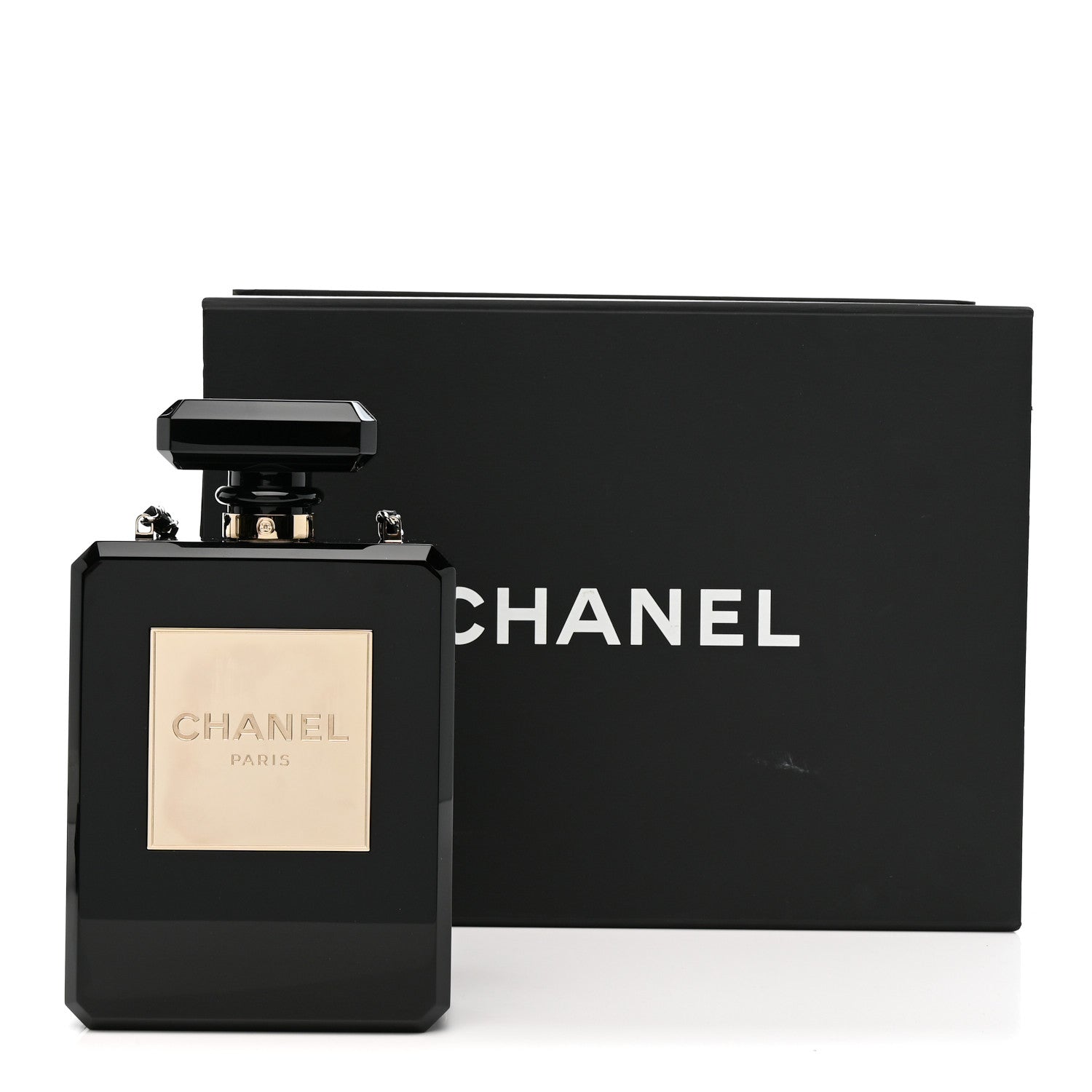 Chanel Plexiglass Perfume Bottle Clutch  Black 11 of 11
