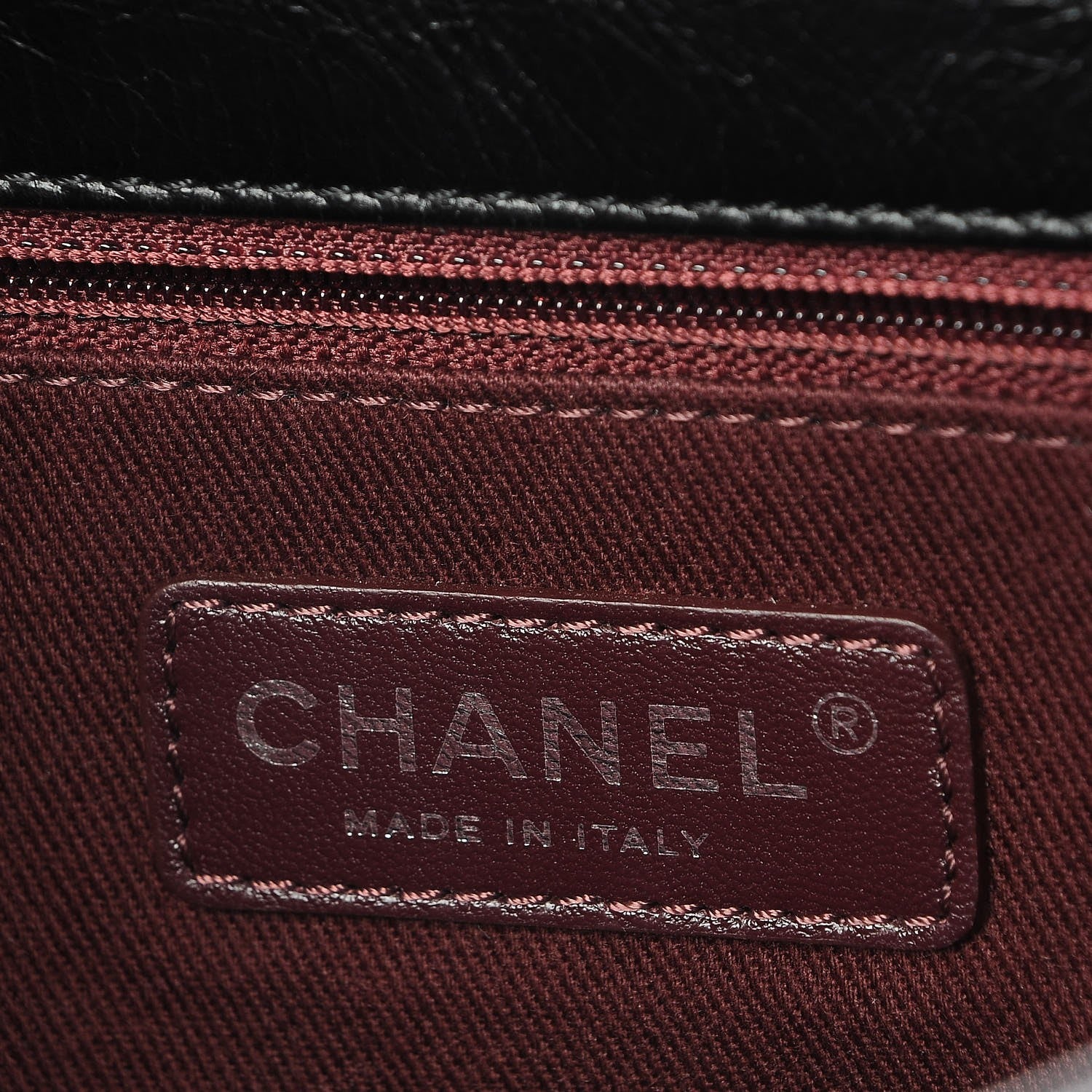 Chanel Glazed Calfskin Quilted Small CC Enchained Accordion Flap Black 7 of 8
