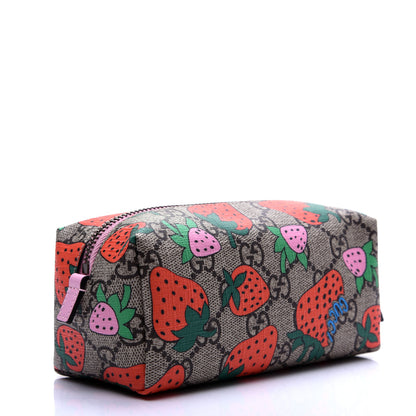 Gucci GG Supreme Monogram Strawberry Cosmetic Case 3 of 10