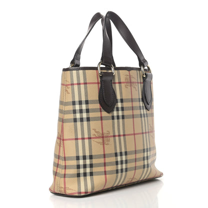 Burberry Haymarket Check Small Onslow Tote Chocolate 3 of 16