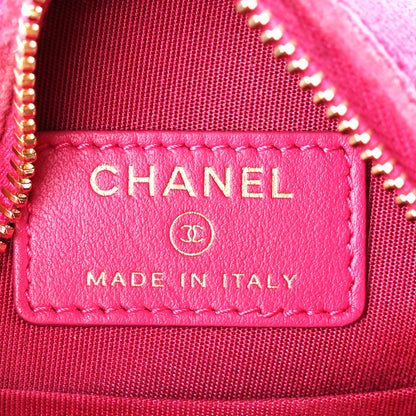 Chanel Velvet Round Quilted Pearl Crush Clutch With Chain 6 of 11