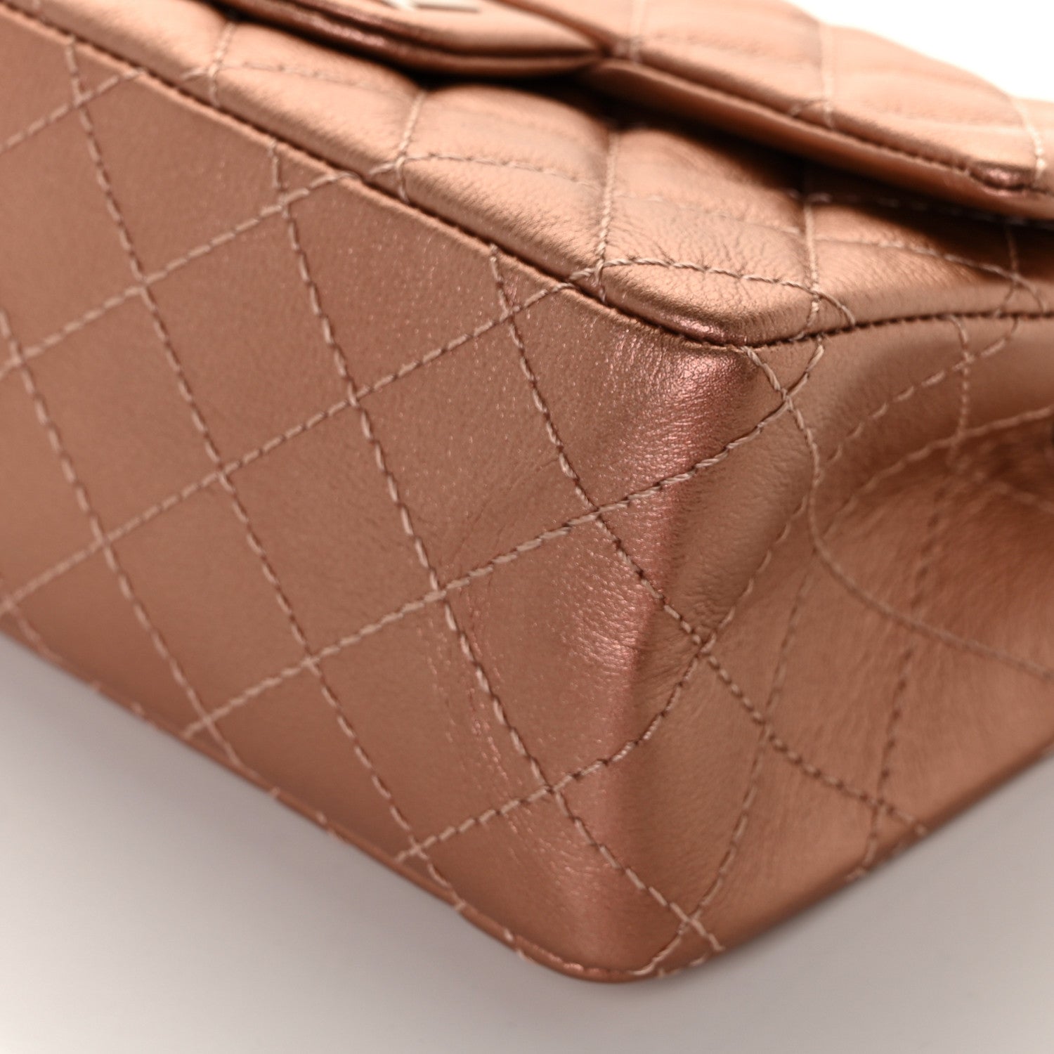 Chanel Metallic Grained Calfskin Quilted 2.55 Reissue Mini Flap Copper Pink 10 of 11
