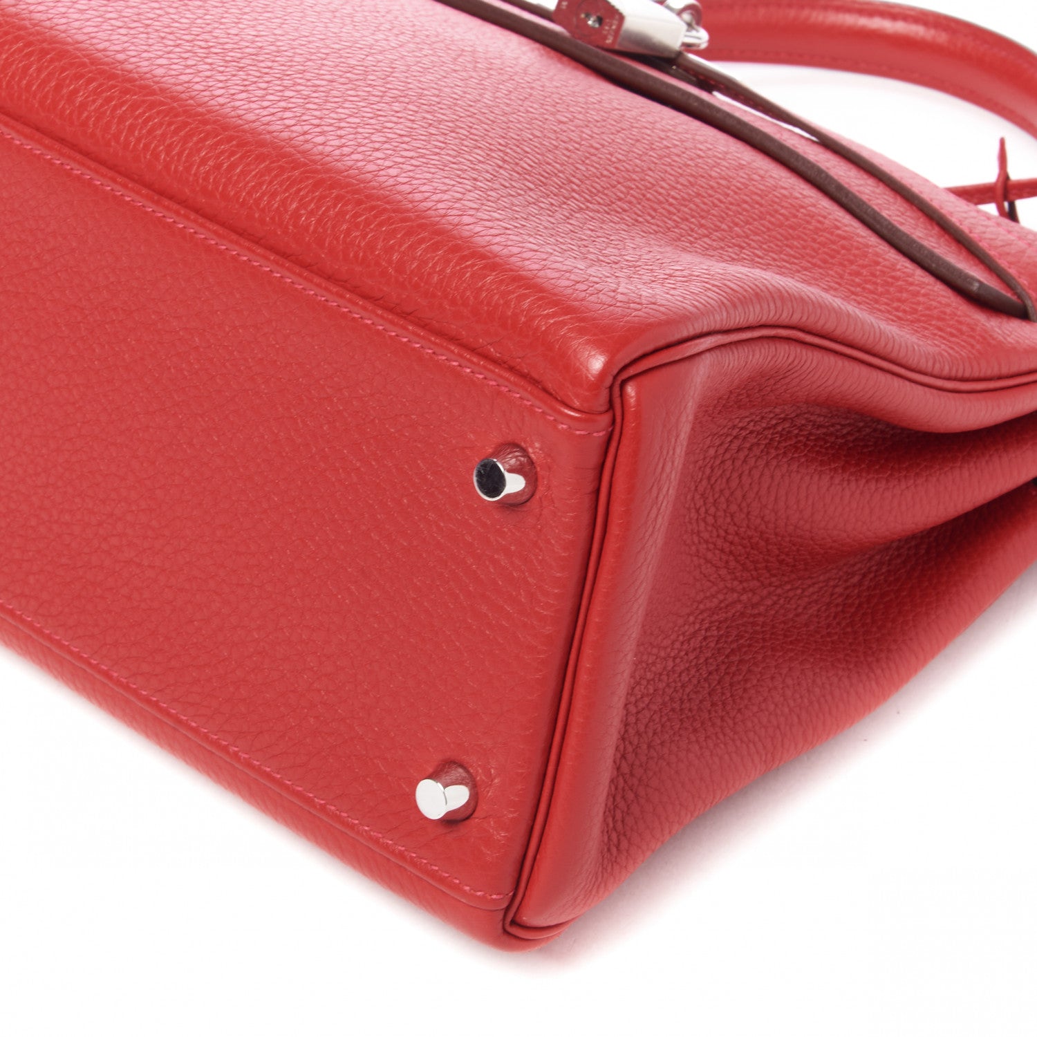 Hermes Taurillon Clemence Kelly Retourne 32 Rouge Casaque 5 of 32