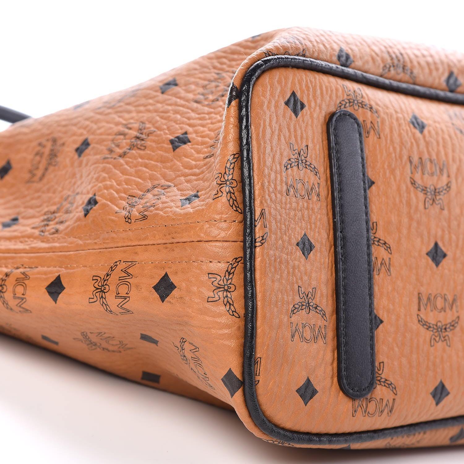 MCM Visetos Medium Project Reversible Shopper Tote Cognac 7 of 21