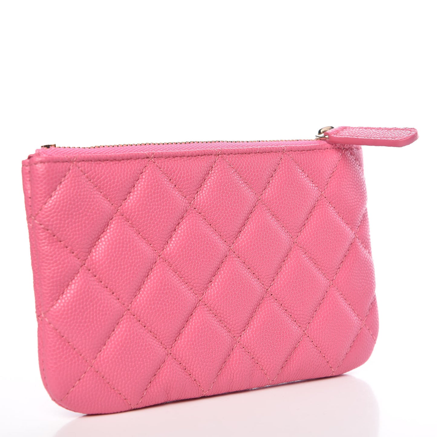 Caviar Quilted Small Cosmetic Case Pink