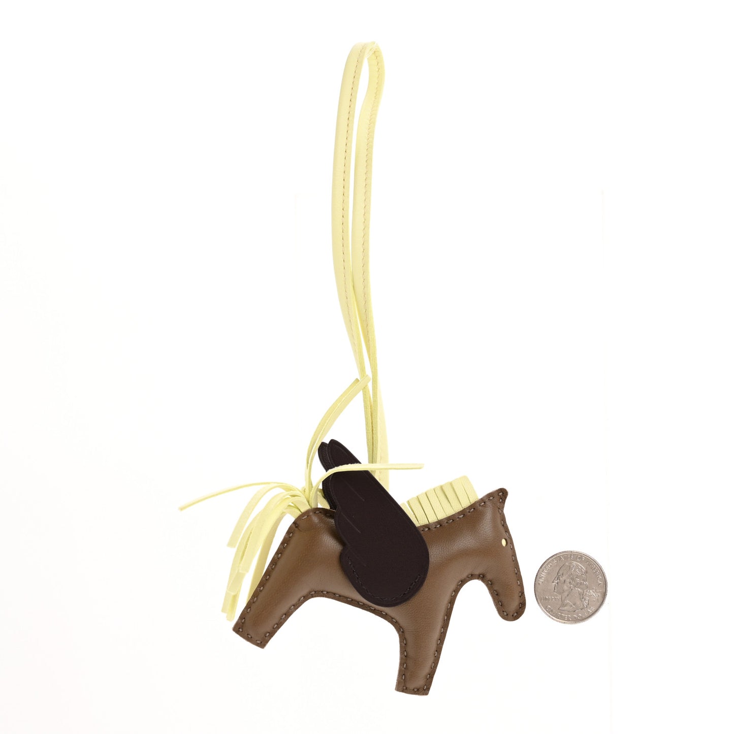 Milo Lambskin Grigri Rodeo Pegase Horse Bag Charm PM Etoupe Jaune Milton Rouge Sellier