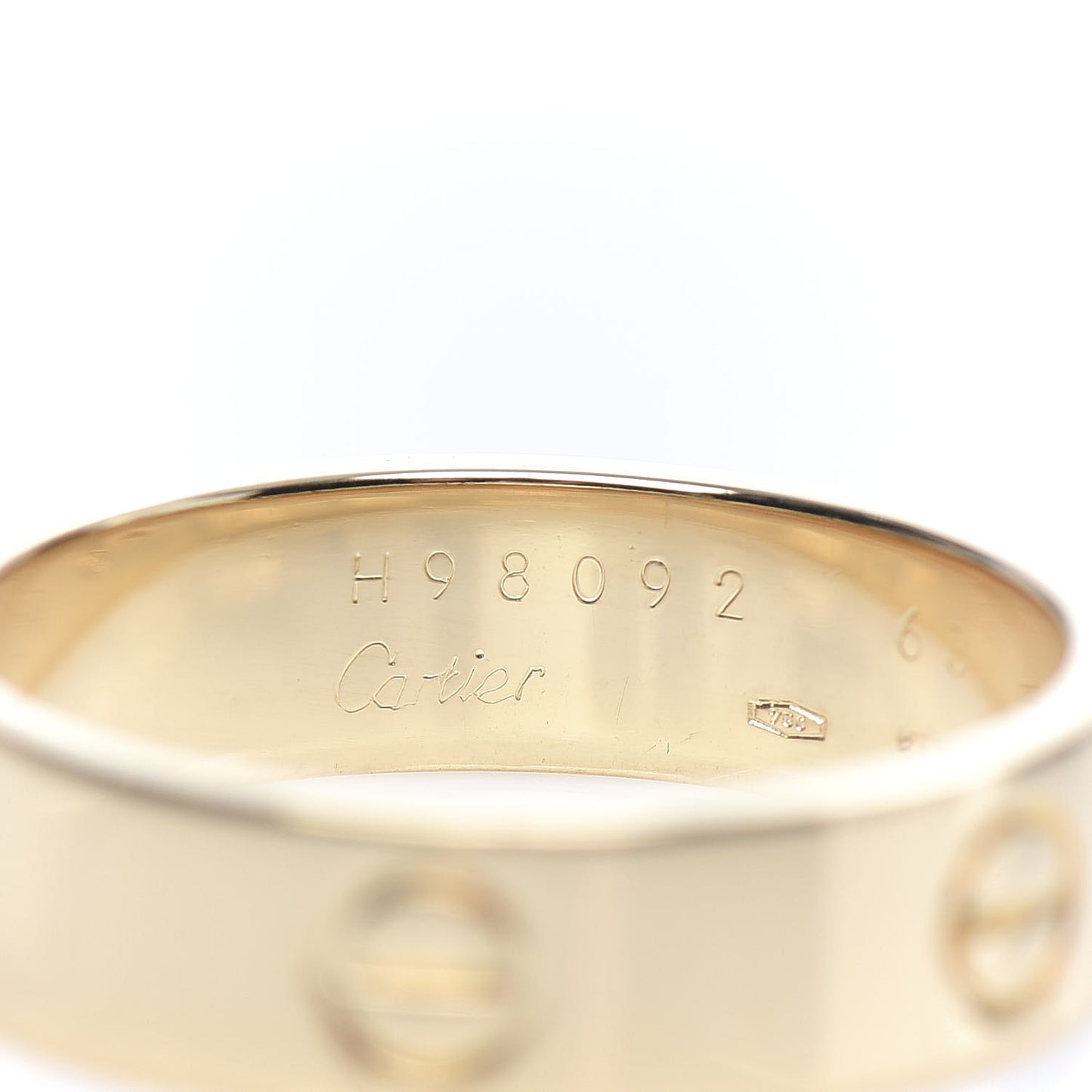 18K Yellow Gold 6mm LOVE Ring 63 10.5