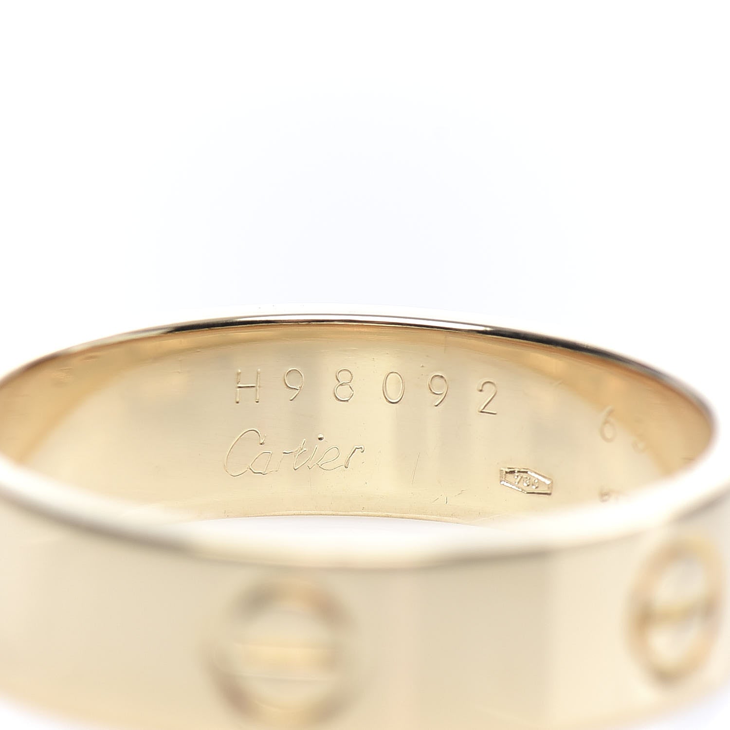 Cartier 18K Yellow Gold 6mm LOVE Ring 63 10.5 5 of 5