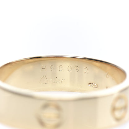 Cartier 18K Yellow Gold 6mm LOVE Ring 63 10.5 5 of 5
