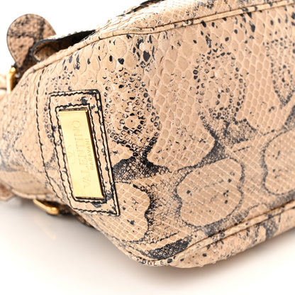 Valentino Garavani Snakeskin Braided Satchel Beige 8 of 11