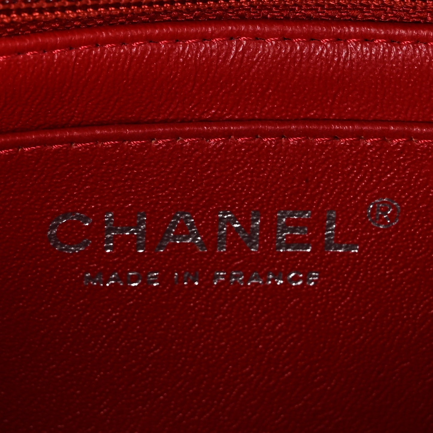 Lambskin Quilted Mini Rectangular Flap Red