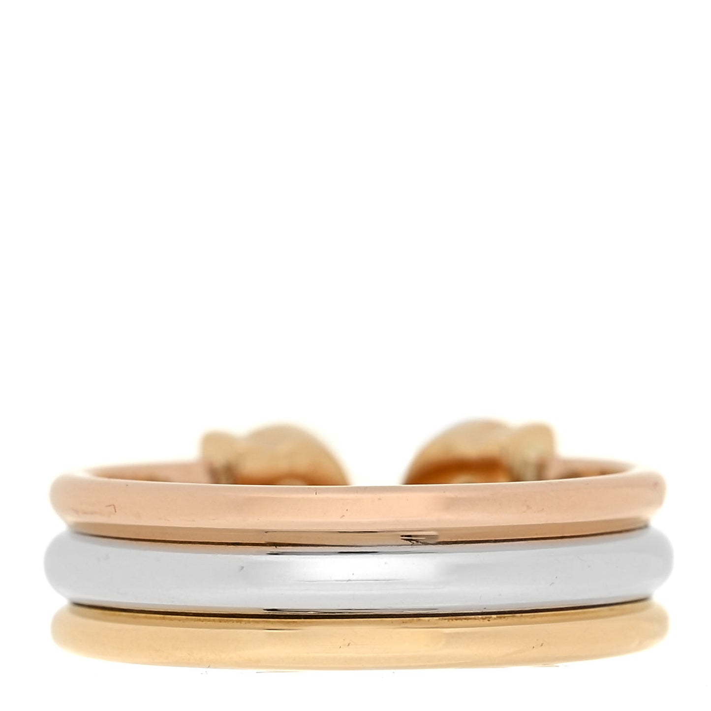 18K Pink Yellow White Gold 8mm C De Cartier Ring 51 5.75