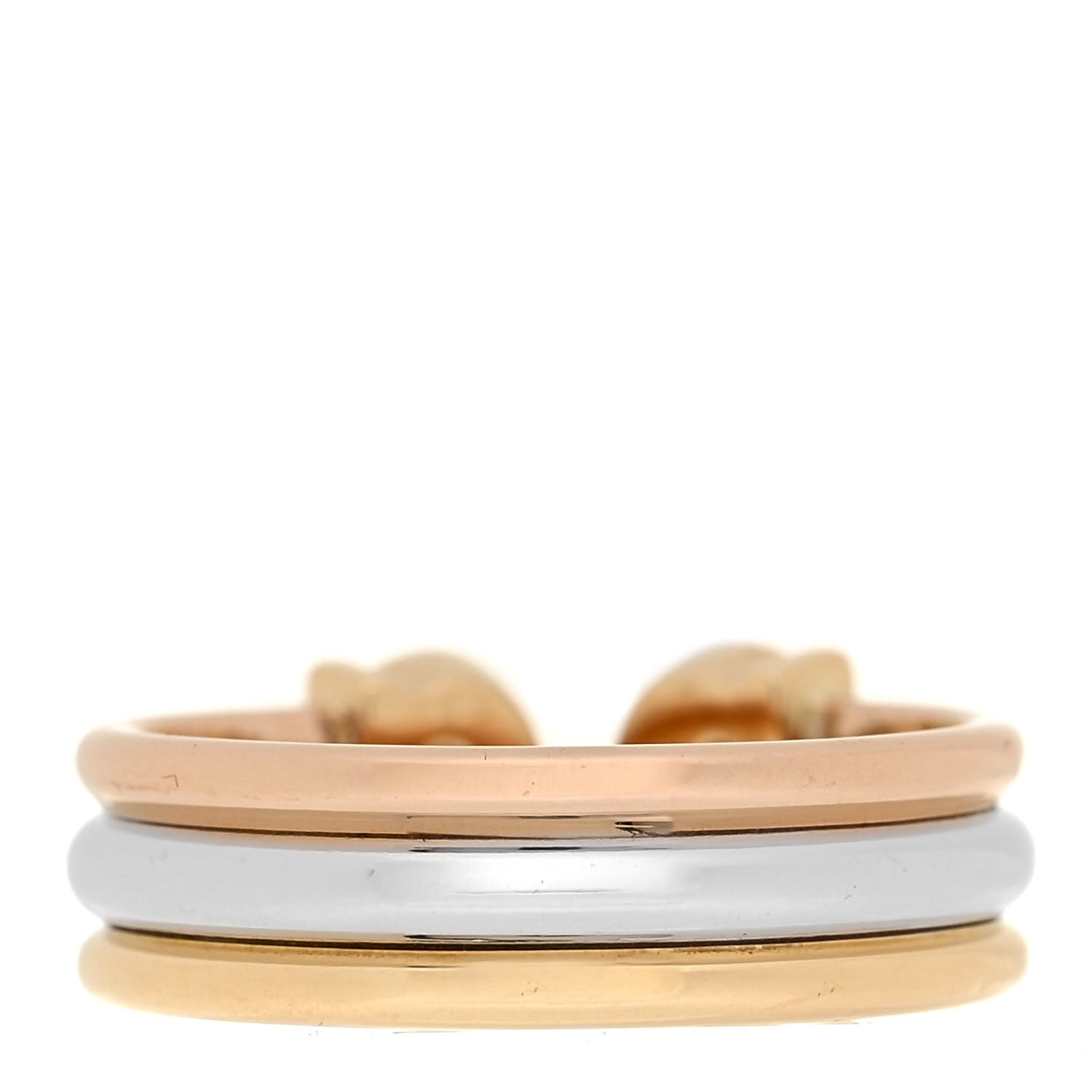 Cartier 18K Pink Yellow White Gold 8mm C De Cartier Ring 51 5.75 3 of 4