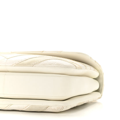 Chanel Calfskin Sheepskin Watersnake Chevron Quilted CC Small Trendy CC Dual Handle Flap Bag White 10 of 10