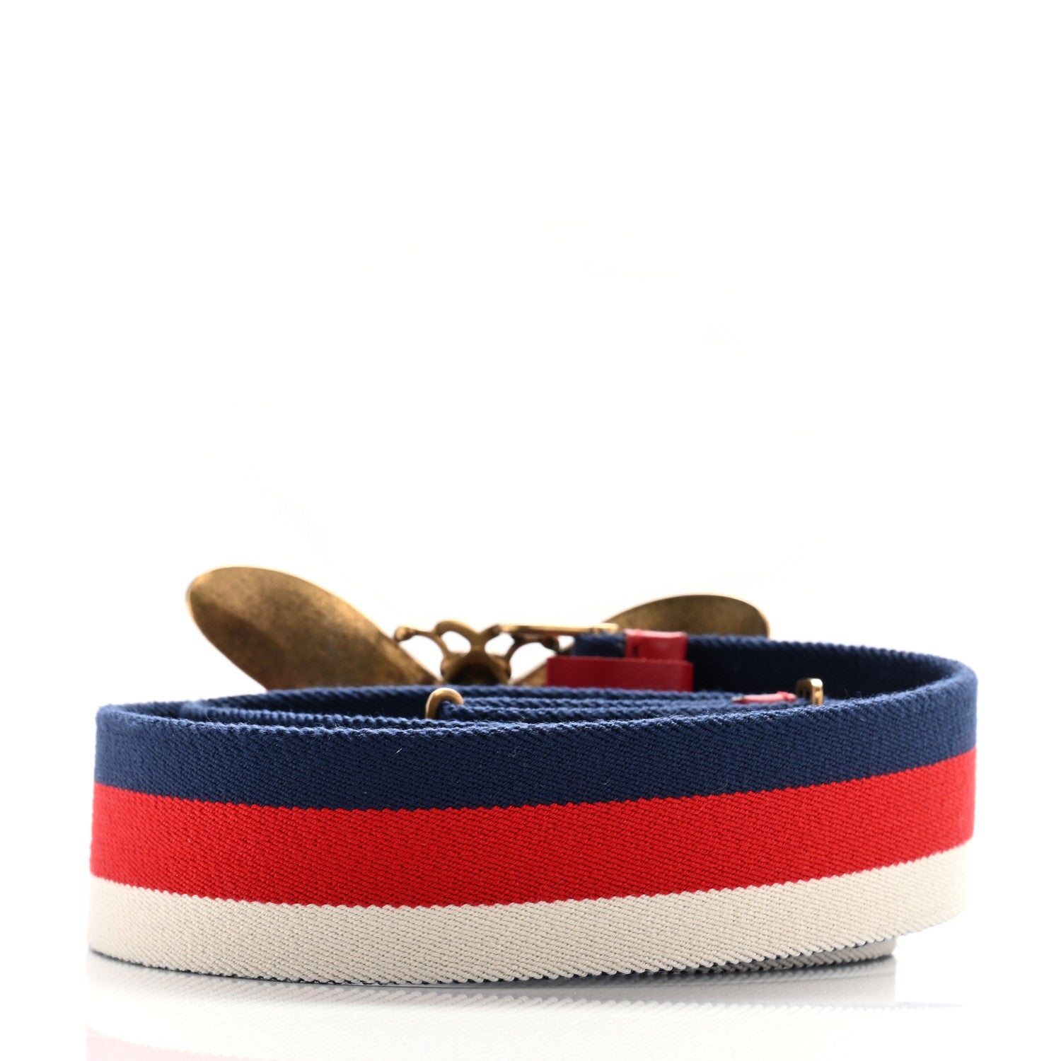 Gucci Web Queen Margaret Bee Sylvie Web Belt 85 34 Red White Blue 2 of 5