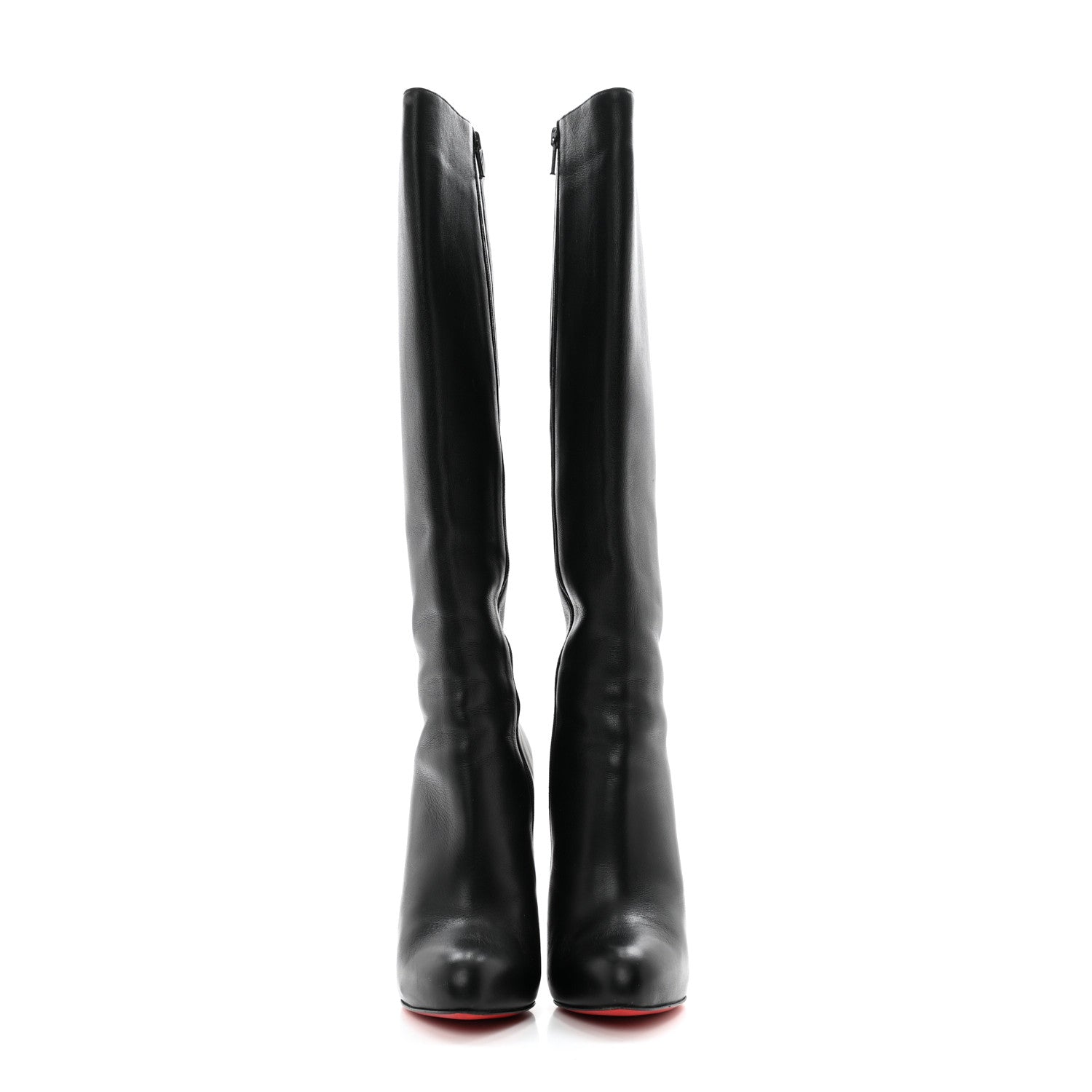 Christian Louboutin Calfskin Bourge 100 Tall Boots 36.5 Black 2 of 8