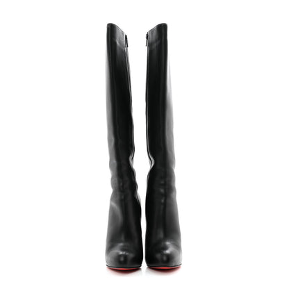 Christian Louboutin Calfskin Bourge 100 Tall Boots 36.5 Black 2 of 8