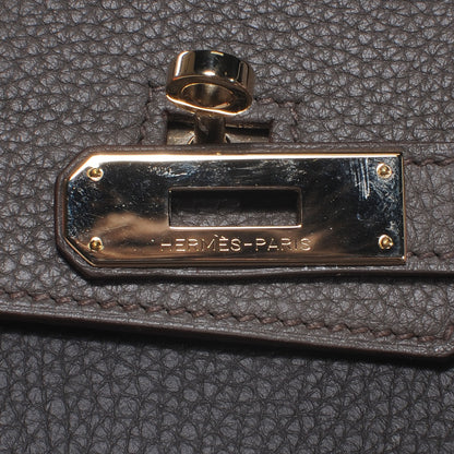 Hermes Taurillon Clemence and Lizard Club Birkin 35 Etain 10 of 11