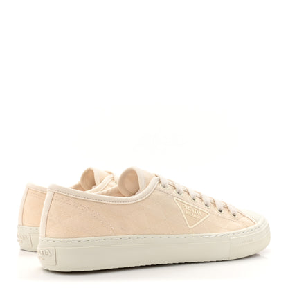 Prada Cotton Printed Triangle Mens Sneakers 8.5 Naturale 5 of 10