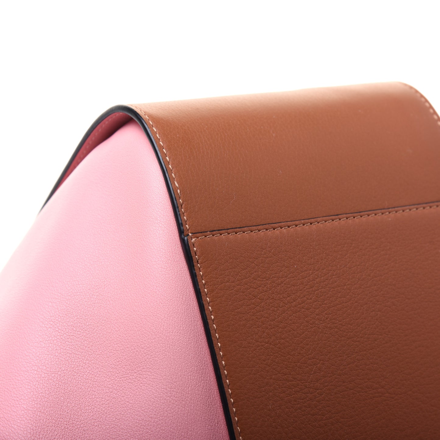 Calfskin Small Hammock Shoulder Bag Tan Pink Tan