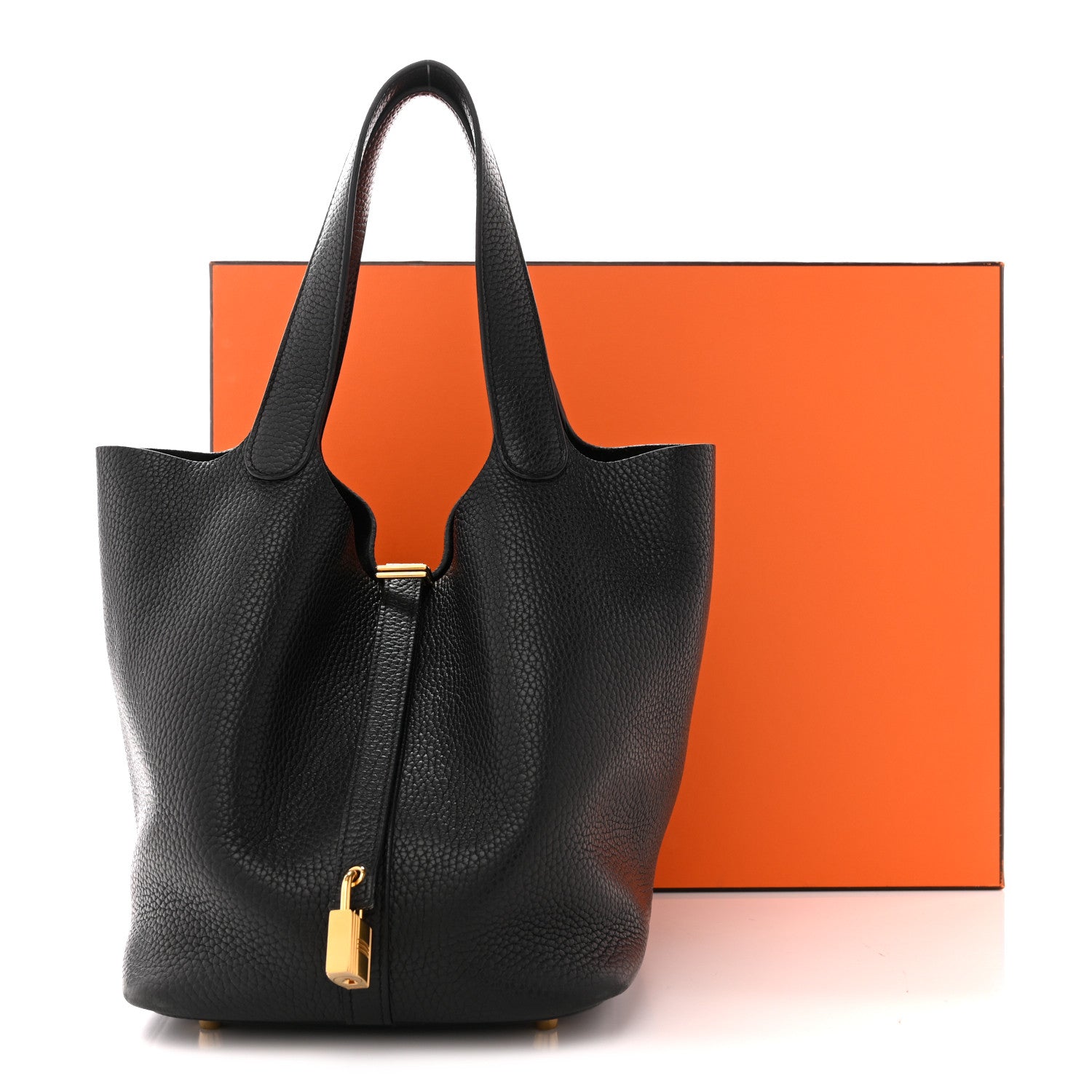 Hermes Taurillon Clemence Picotin Lock 22 MM  Black 15 of 15