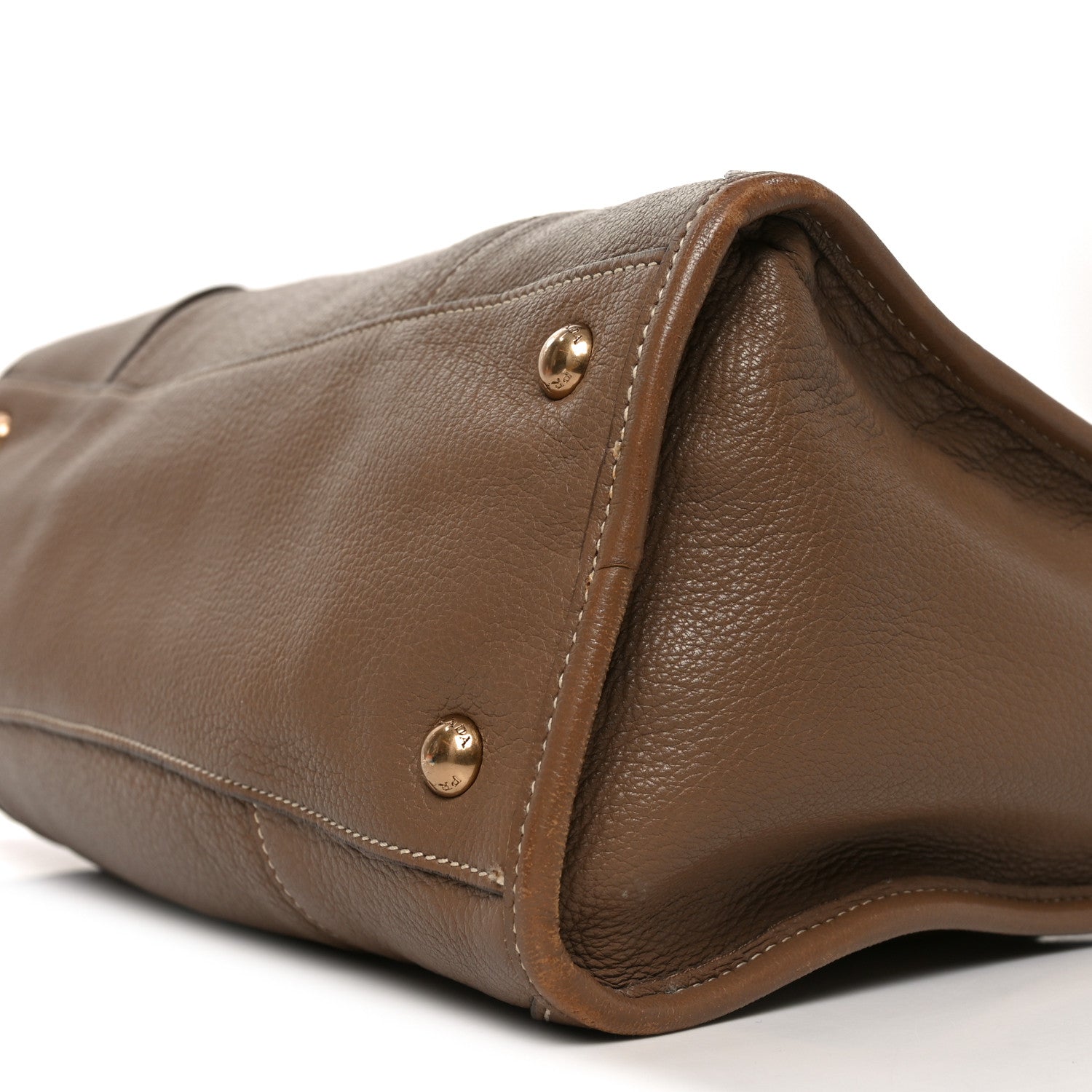 Prada Cervo Deerskin Shopping Satchel Visone 1858704 – FASHIONPHILE