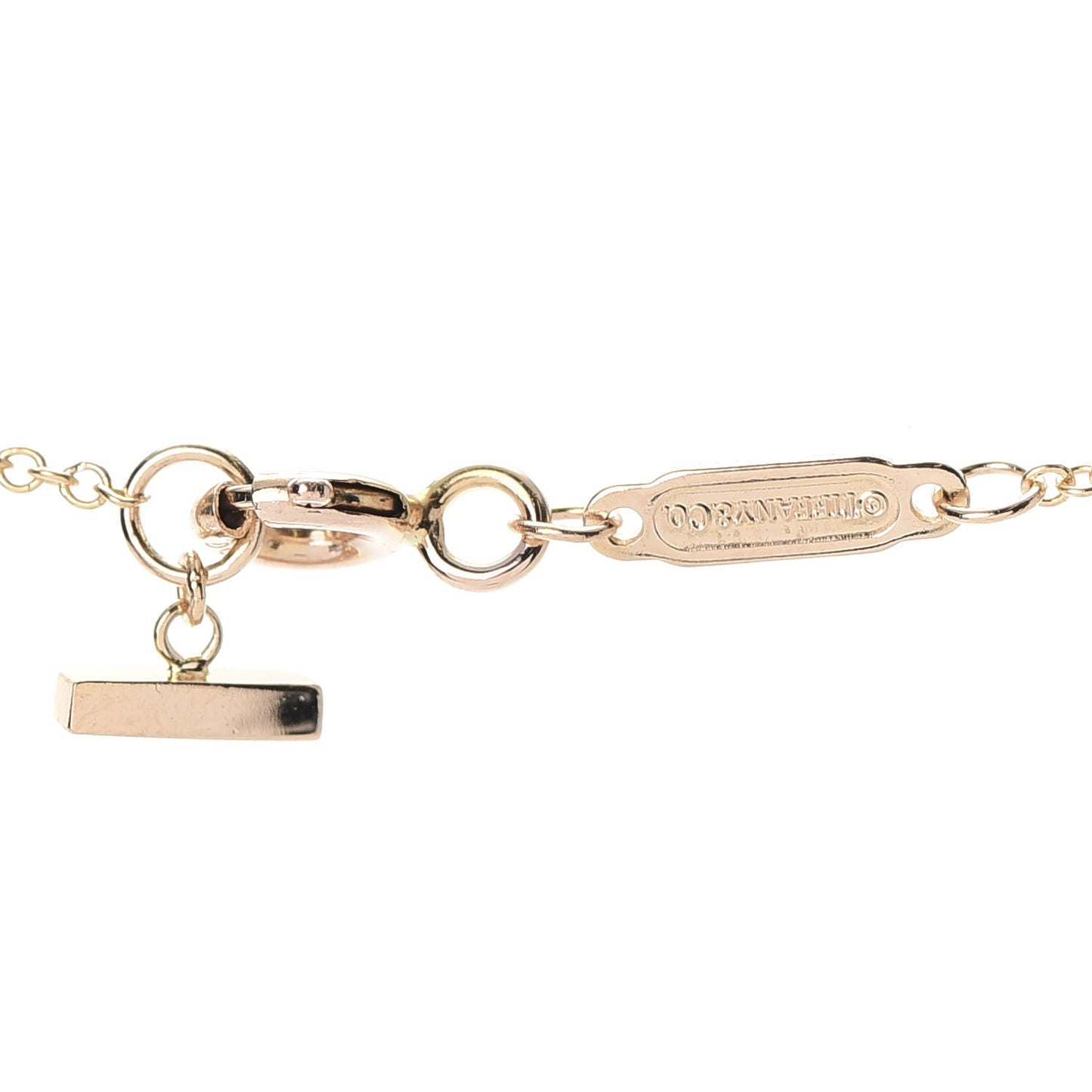 18K Rose Gold Large T Smile Pendant Necklace