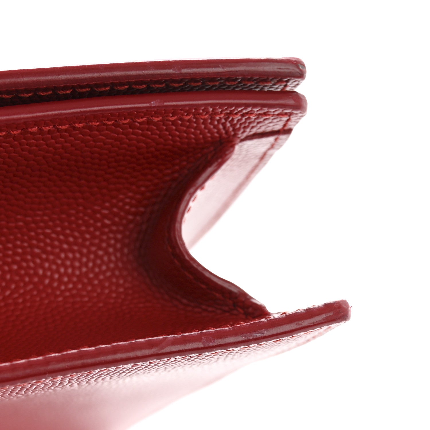Saint Laurent Grain De Poudre Classic Monogram Kate Clutch New Red 12 of 13