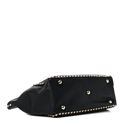 Valentino Garavani Vitello Medium Rockstud Tote Black 4 of 14