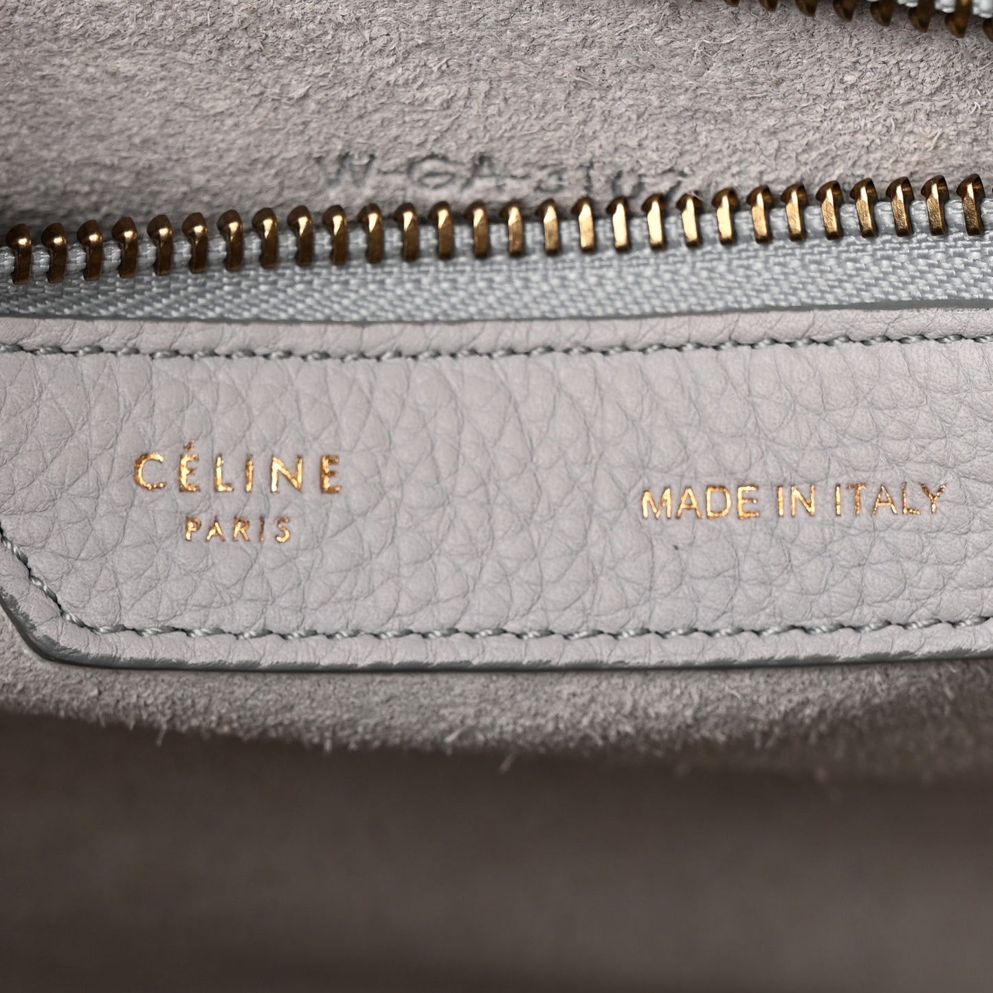 Baby Drummed Calfskin Micro Luggage Sky