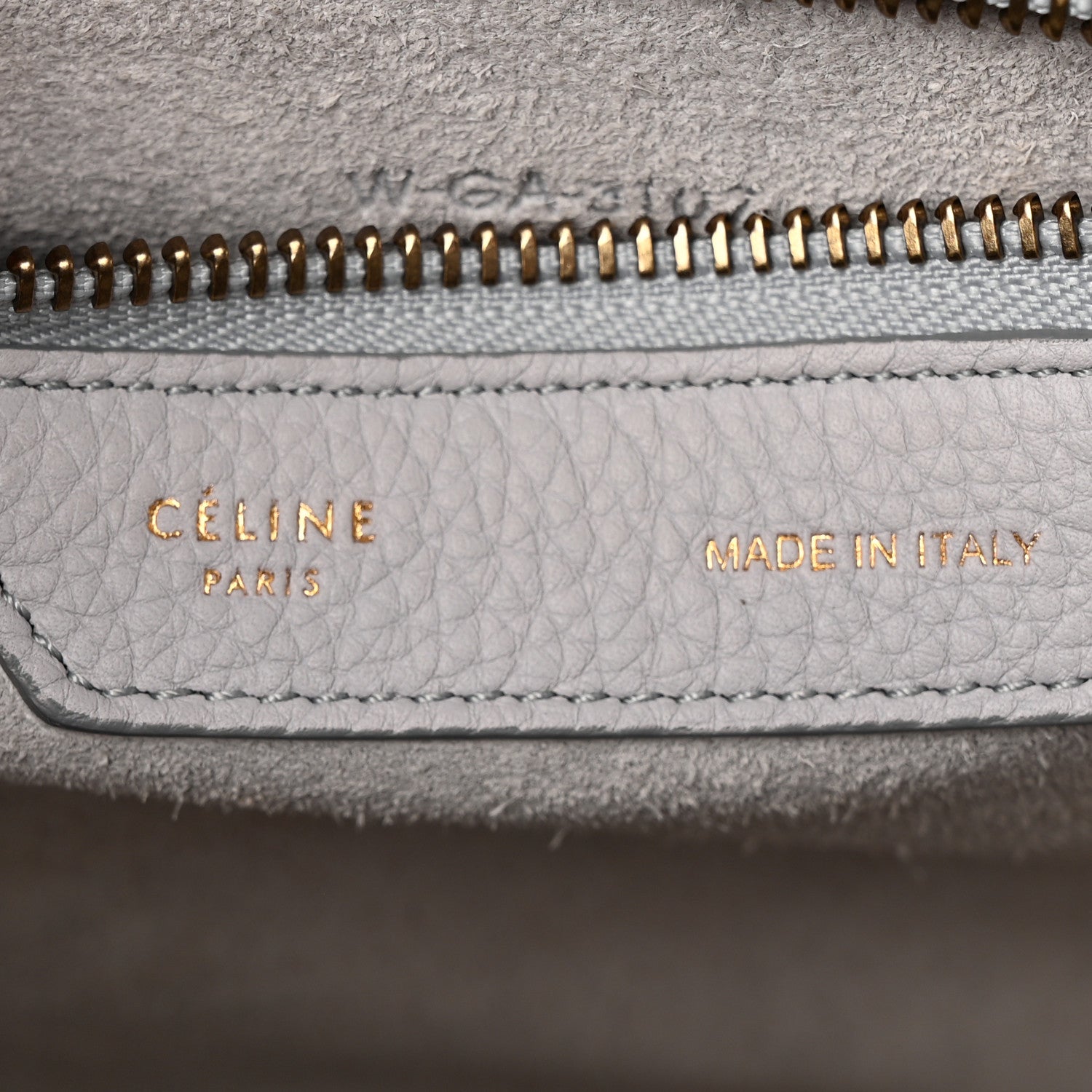 Celine Baby Drummed Calfskin Micro Luggage Sky 6 of 11