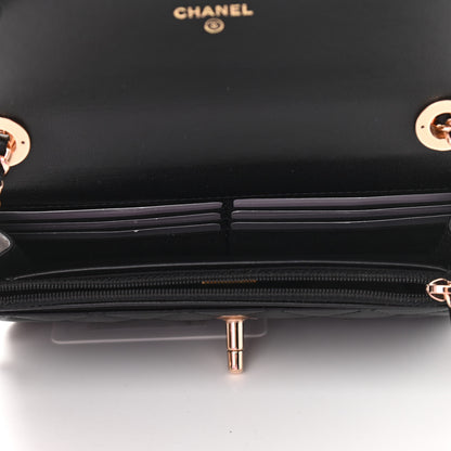 Chanel Lambskin Quilted Trendy CC Wallet On Chain WOC Black 5 of 11