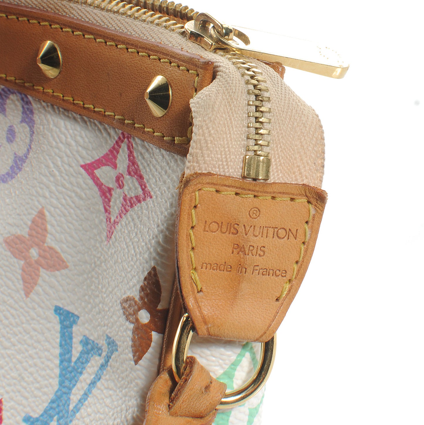 Monogram Multicolor Pochette Accessories White