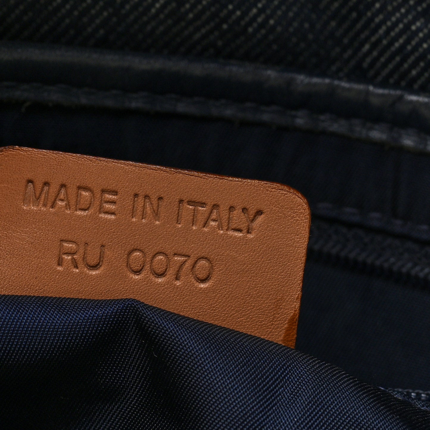 Denim Calfskin Saddle Bag Blue