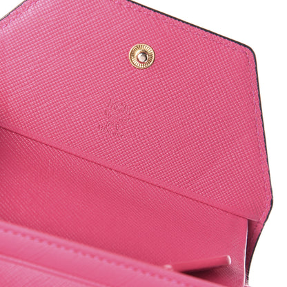 MCM Visetos Tri-Fold Love Letter Flap Wallet Cognac Pink 6 of 6