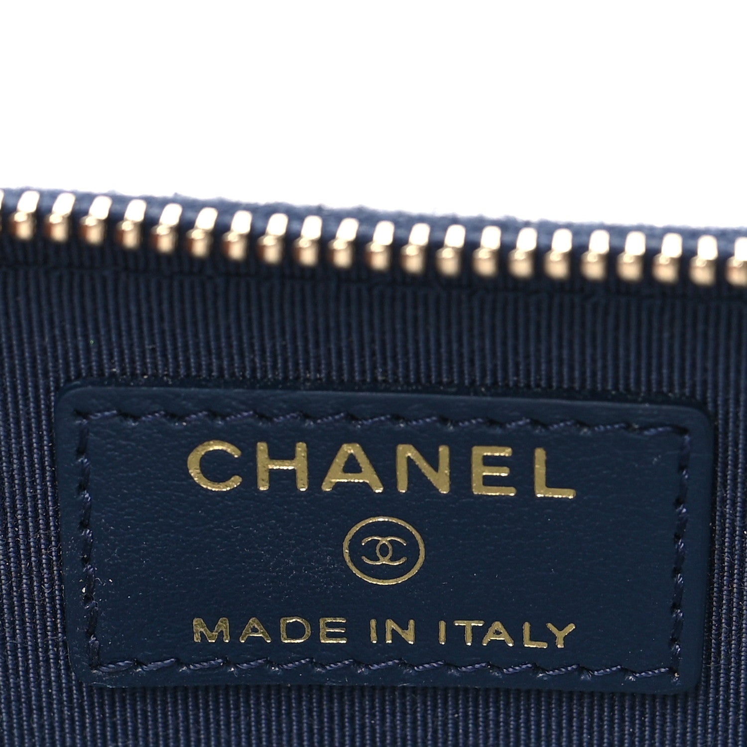 Chanel Caviar Quilted Zip Card Holder Navy 6 of 8